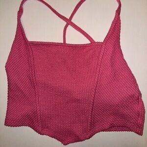 Pink UO cropped tanktop